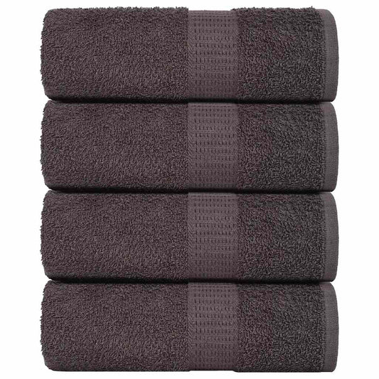 Guest Towels 4 pcs Anthracite 30x50 cm 360 gsm 100% Cotton