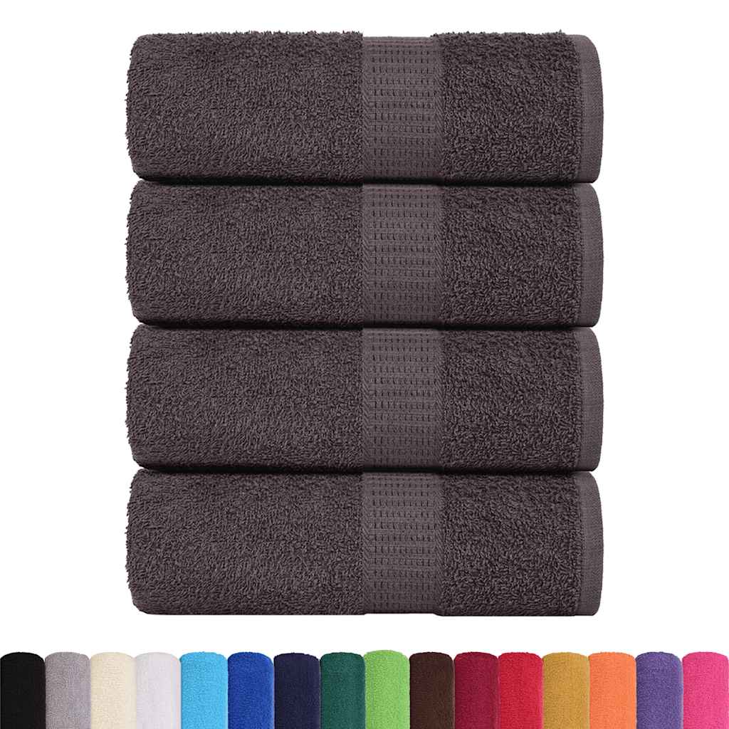 Guest Towels 4 pcs Anthracite 30x50 cm 360 gsm 100% Cotton