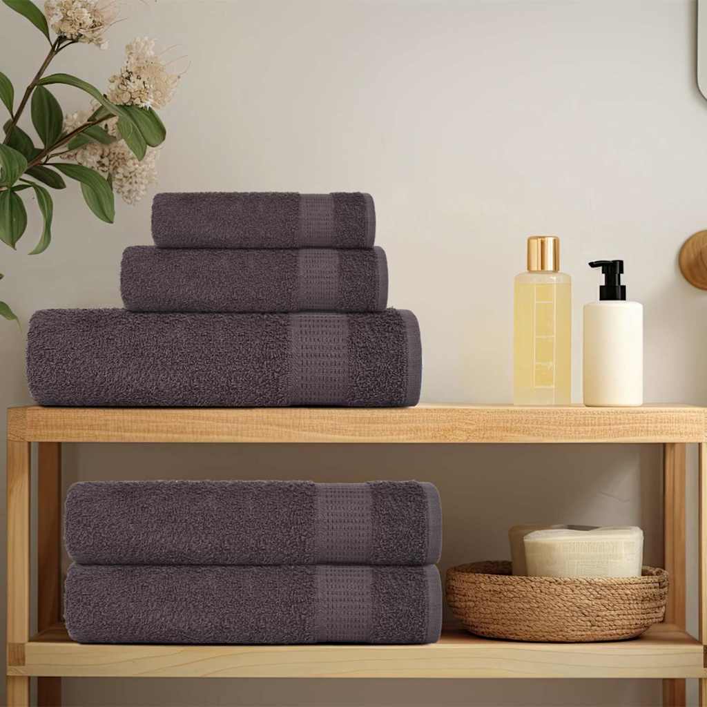 Hand Towels 2 pcs Anthracite 50x100 cm 360 gsm 100% Cotton