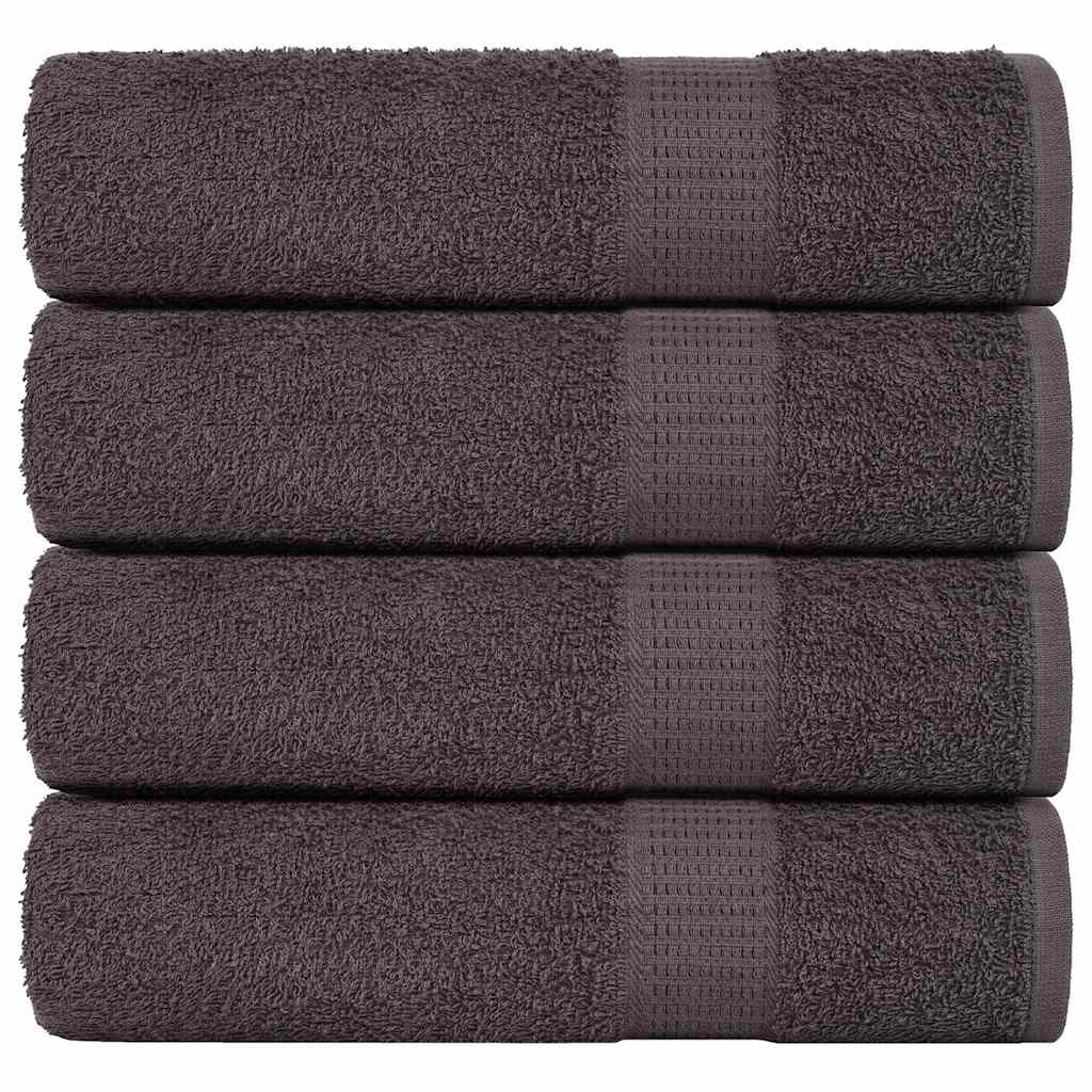 Hand Towels 4 pcs Anthracite 50x100 cm 360 gsm 100% Cotton