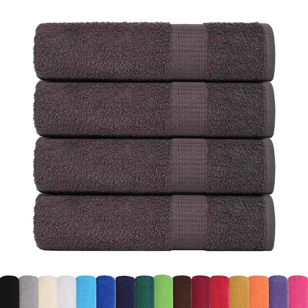 Hand Towels 4 pcs Anthracite 50x100 cm 360 gsm 100% Cotton