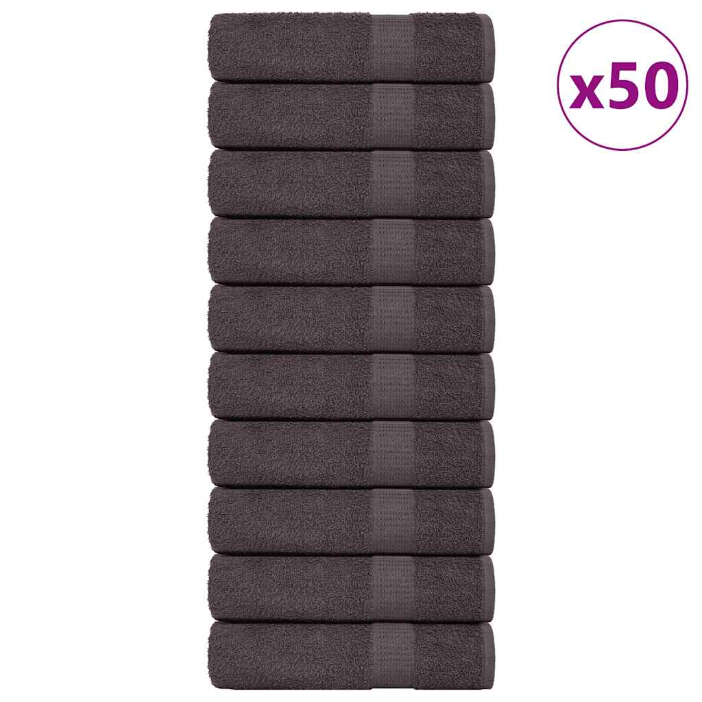 Hand Towels 50 pcs Anthracite 50x100 cm 360 gsm 100% Cotton