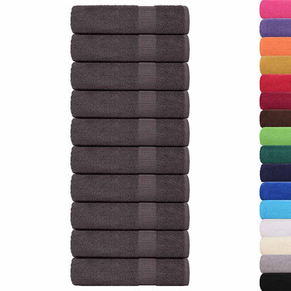 Hand Towels 50 pcs Anthracite 50x100 cm 360 gsm 100% Cotton