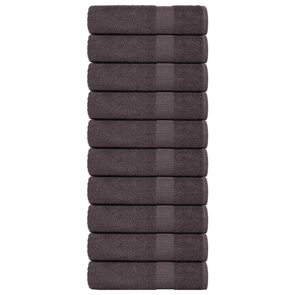 Bath Towels 10 pcs Anthracite 100x150 cm 360 gsm 100% Cotton