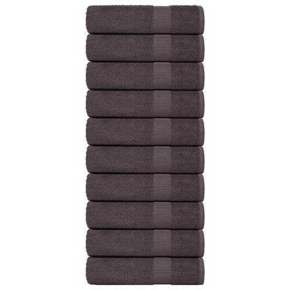 Bath Towels 10 pcs Anthracite 100x150 cm 360 gsm 100% Cotton