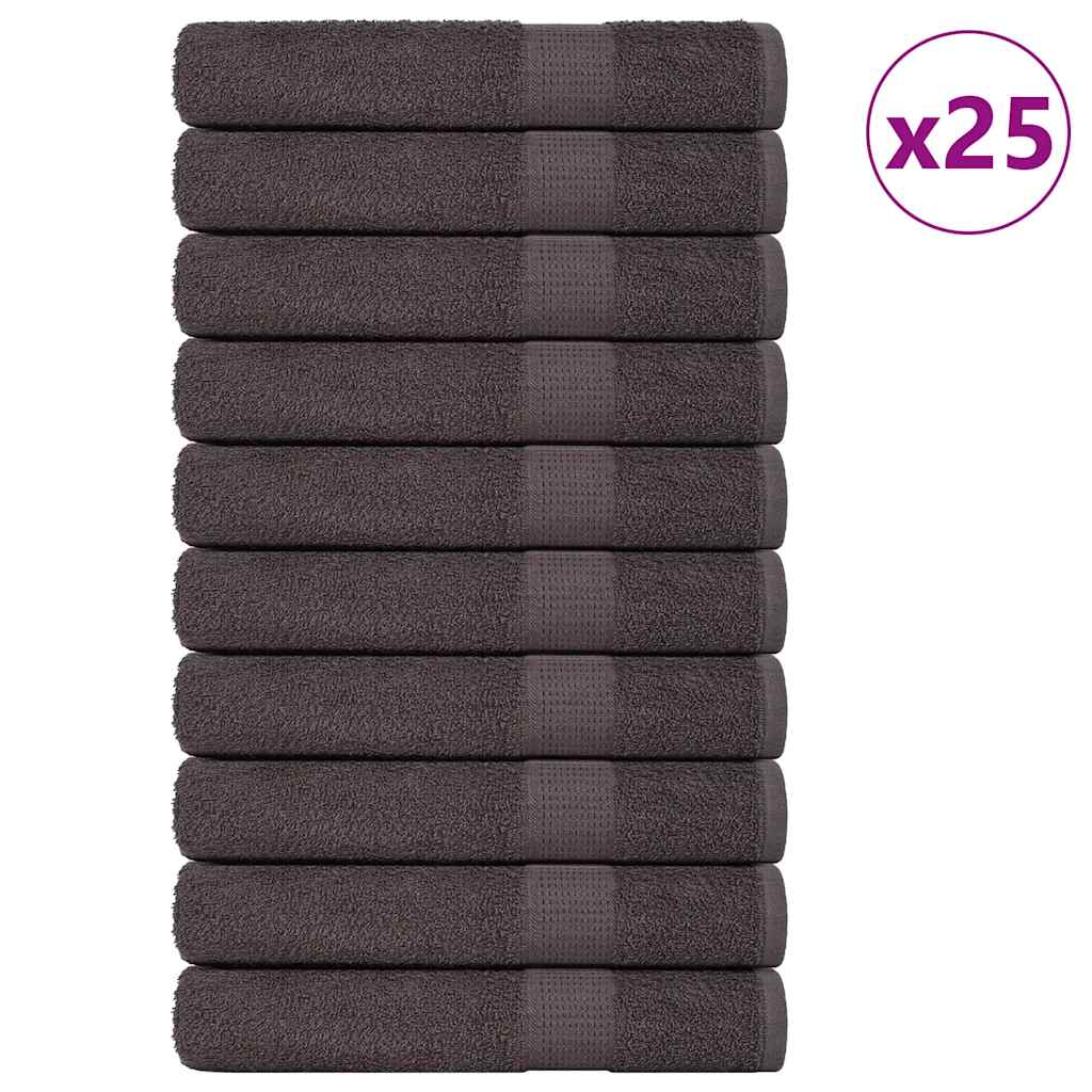 Towels 25 pcs Anthracite 100x200 cm 360 gsm 100% Cotton