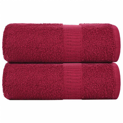 Guest Towels 2 pcs Bordeaux 30x50 cm 360 gsm 100% Cotton