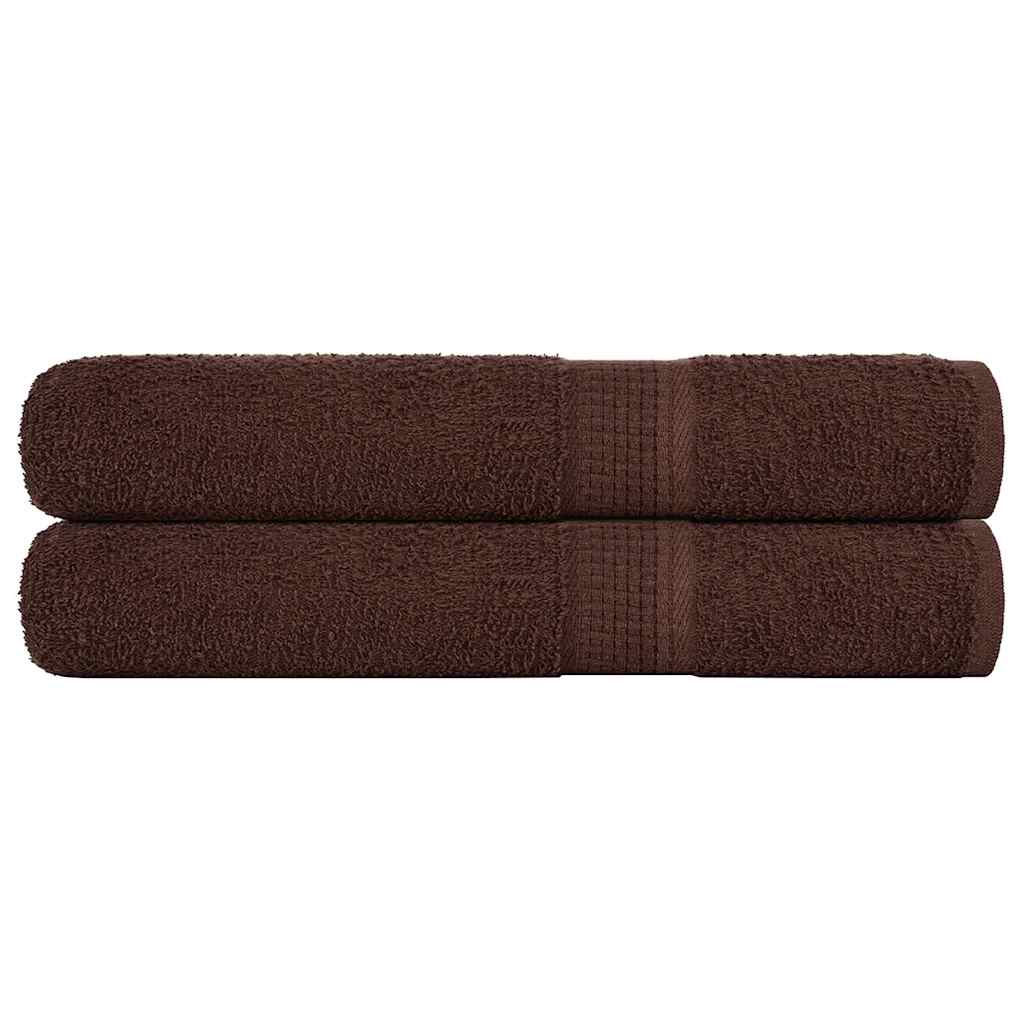 Sauna Towels 2 pcs Brown 80x200 cm 360 gsm 100% Cotton