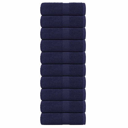 Guest Towels 10 pcs Navy Blue 30x50 cm 360 gsm 100% Cotton