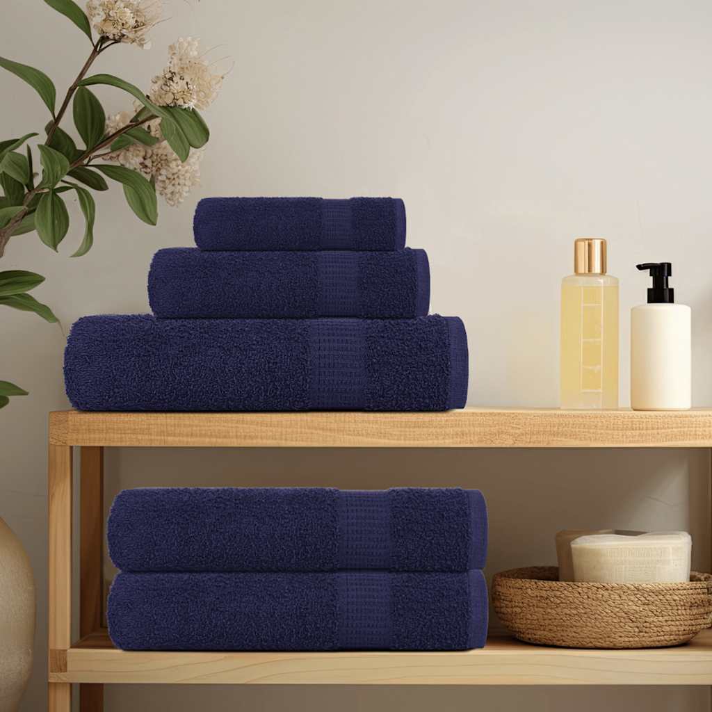 Guest Towels 10 pcs Navy Blue 30x50 cm 360 gsm 100% Cotton