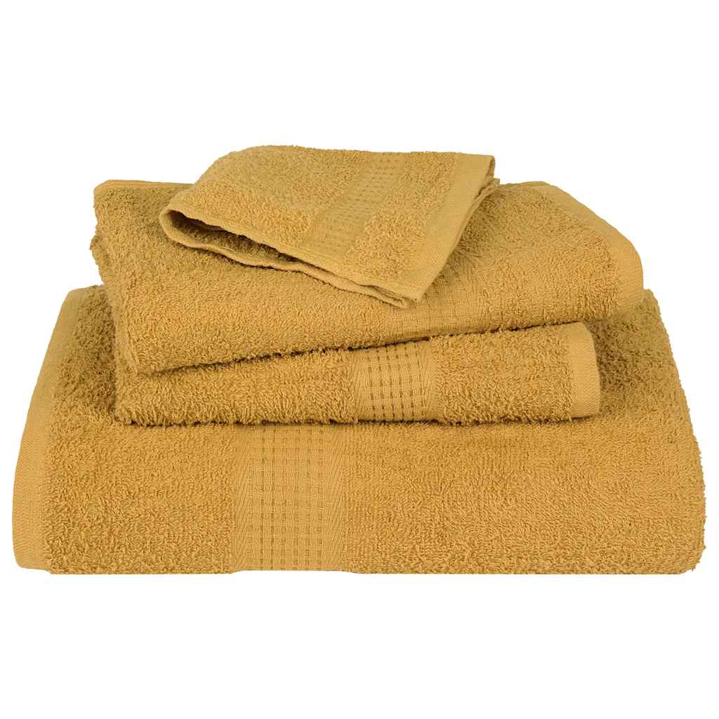 Hand Towels 10 pcs Gold 50x100 cm 360 gsm 100% Cotton