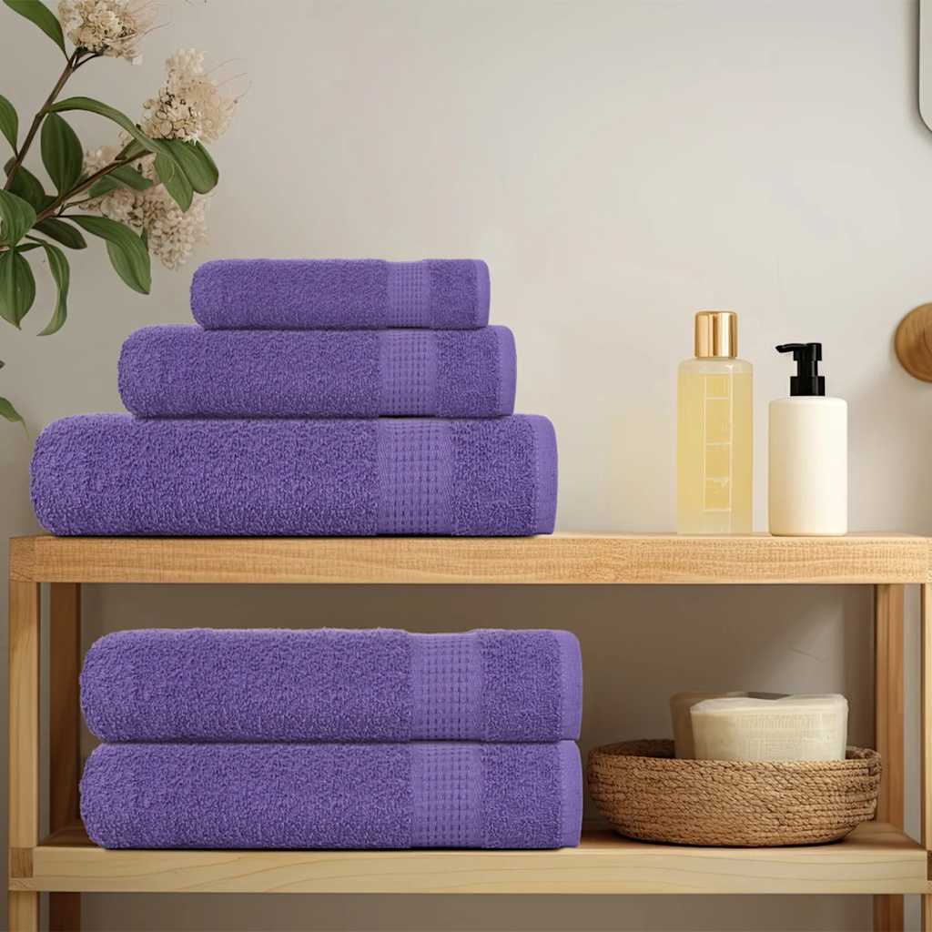 Guest Towels 2 pcs Purple 30x50 cm 360 gsm 100% Cotton