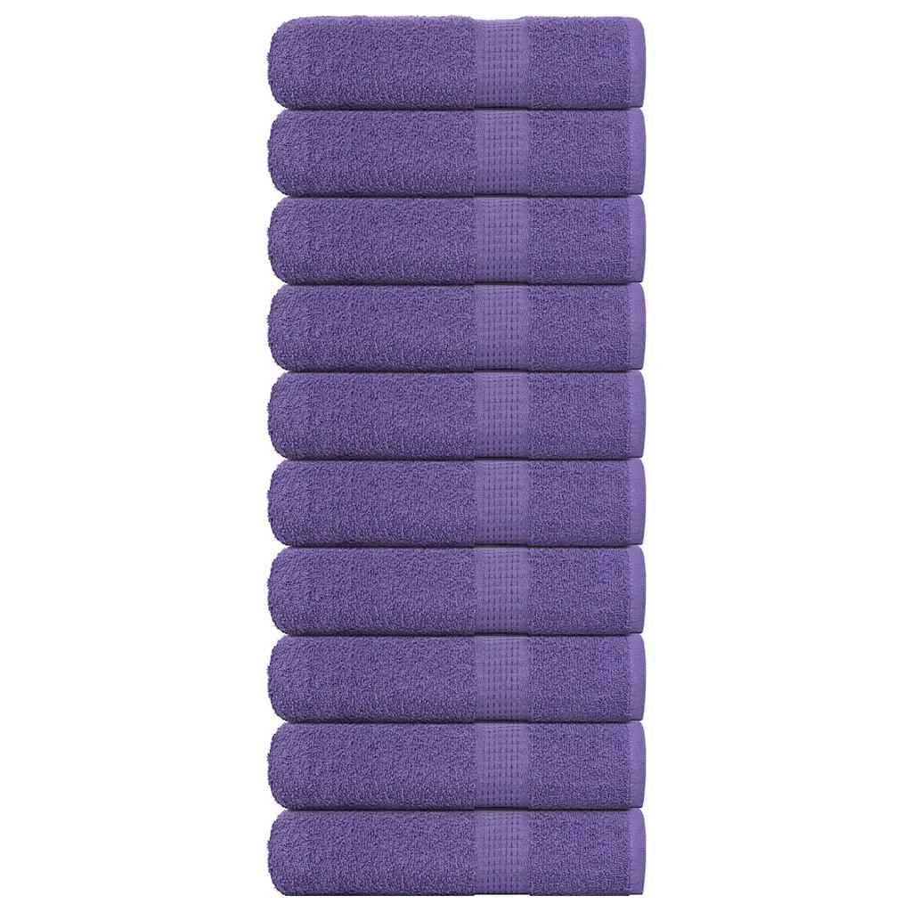 Shower Towels 10 pcs Purple 70x140 cm 360 gsm 100% Cotton