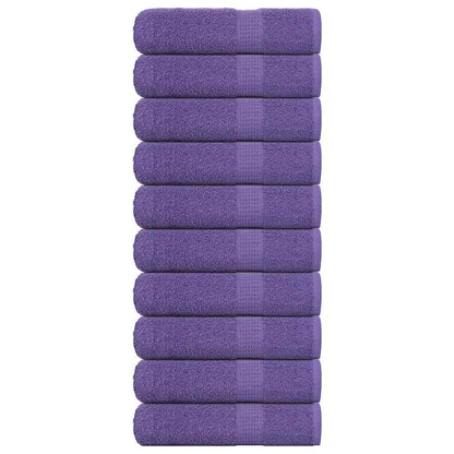 Shower Towels 10 pcs Purple 70x140 cm 360 gsm 100% Cotton