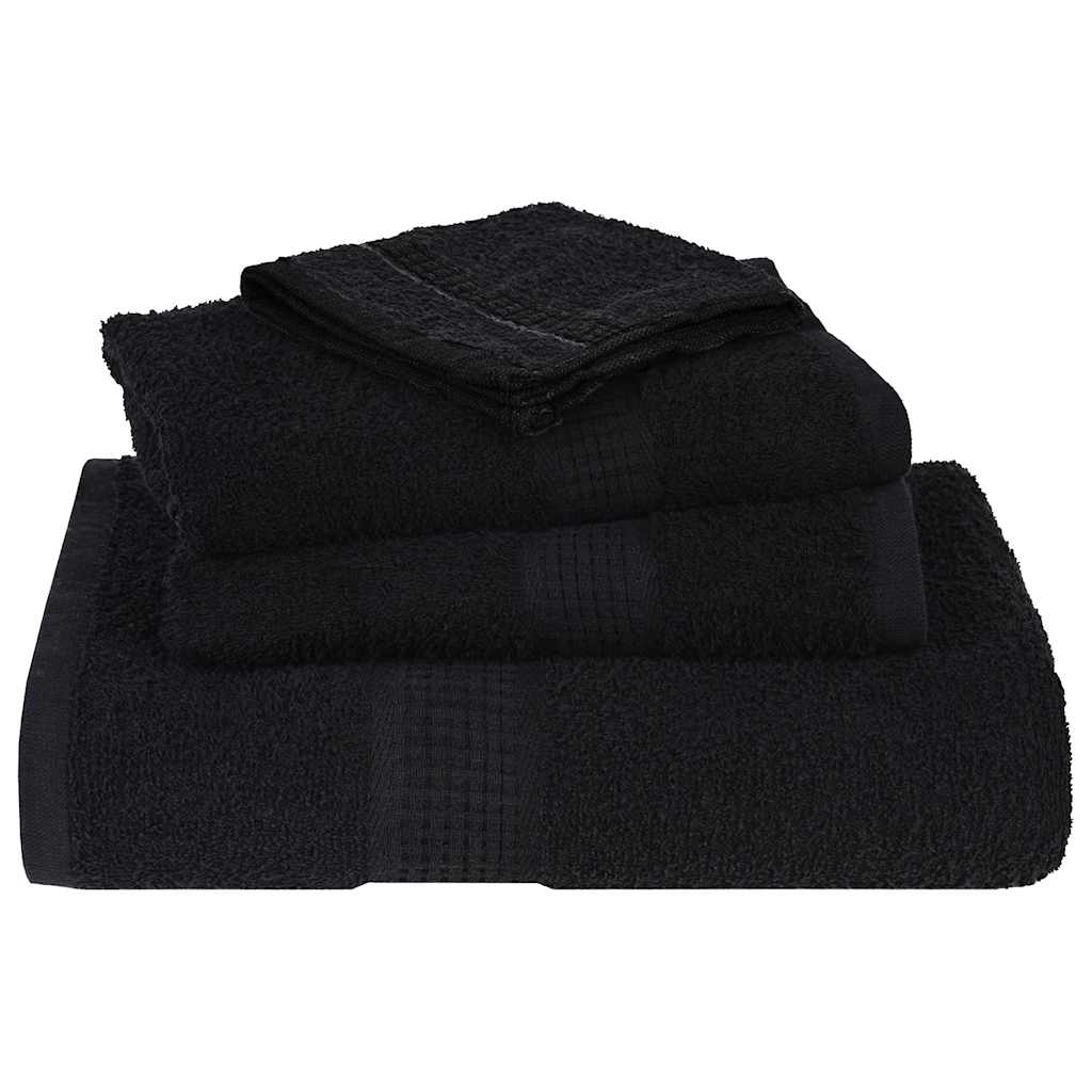 Bath Towels 4 pcs Black 100x150 cm 360 gsm 100% Cotton