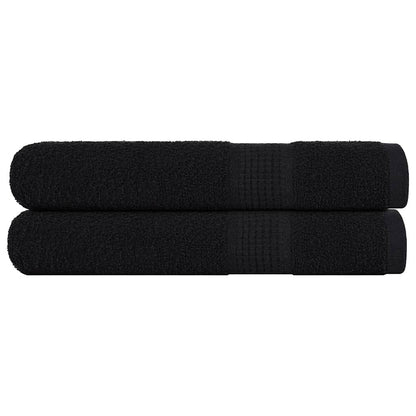 Sauna Towels 2 pcs Black 80x200 cm 360 gsm 100% Cotton