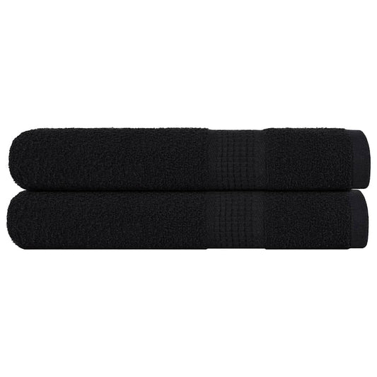 Sauna Towels 2 pcs Black 80x200 cm 360 gsm 100% Cotton