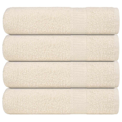 Hand Towels 4 pcs Cream 50x100 cm 360 gsm 100% Cotton