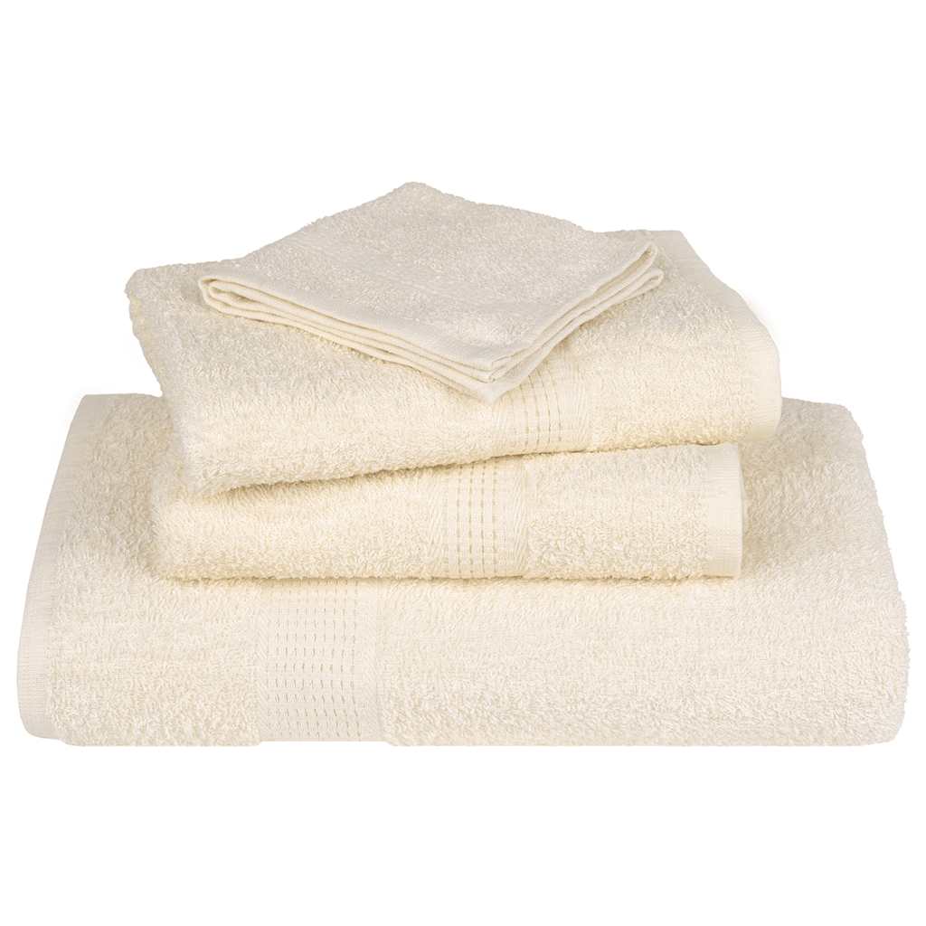 Hand Towels 4 pcs Cream 50x100 cm 360 gsm 100% Cotton