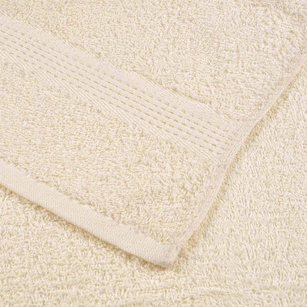 Hand Towels 10 pcs Cream 50x100 cm 360 gsm 100% Cotton