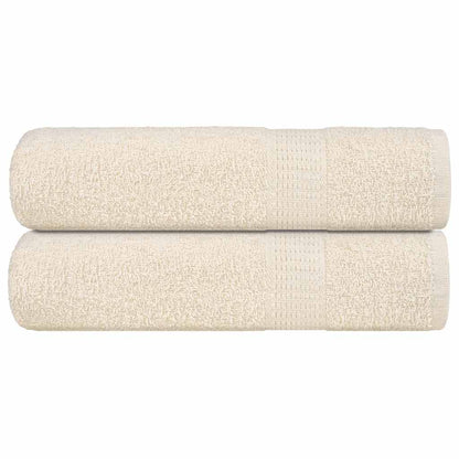 Shower Towels 2 pcs Cream 70x140 cm 360 gsm 100% Cotton