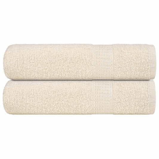 Shower Towels 2 pcs Cream 70x140 cm 360 gsm 100% Cotton