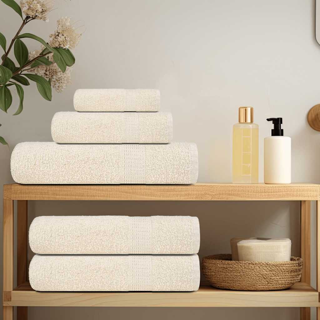 Bath Towels 4 pcs Cream 100x150 cm 360 gsm 100% Cotton