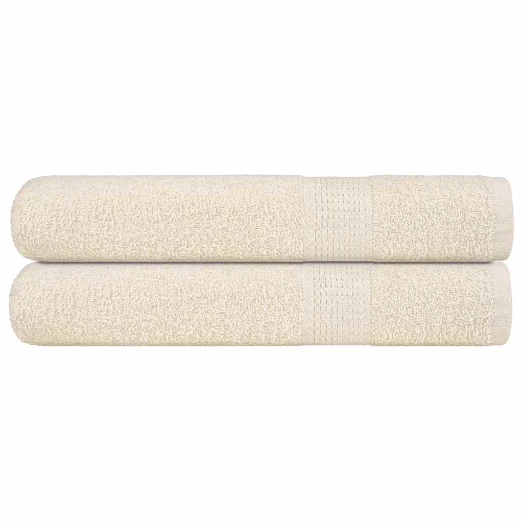 Sauna Towels 2 pcs Cream 80x200 cm 360 gsm 100% Cotton