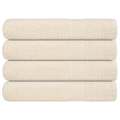 Sauna Towels 4 pcs Cream 80x200 cm 360 gsm 100% Cotton