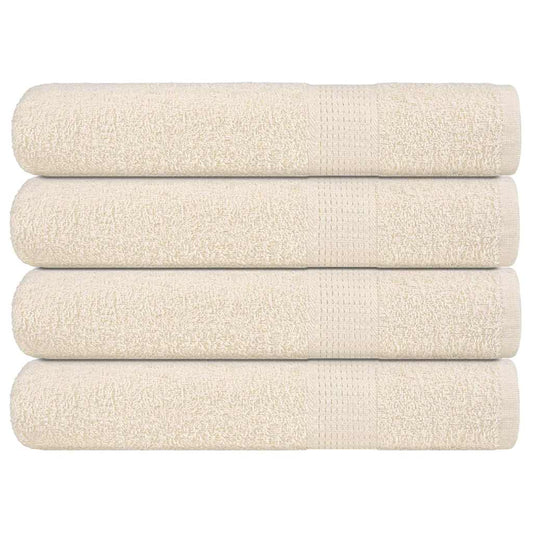 Sauna Towels 4 pcs Cream 80x200 cm 360 gsm 100% Cotton