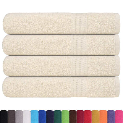 Sauna Towels 4 pcs Cream 80x200 cm 360 gsm 100% Cotton