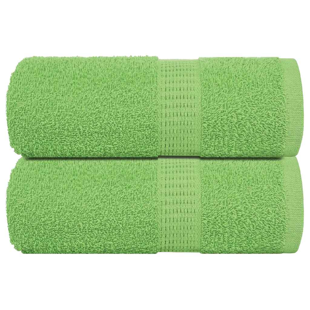 Guest Towels 2 pcs Apple Green 30x50 cm 360 gsm 100% Cotton