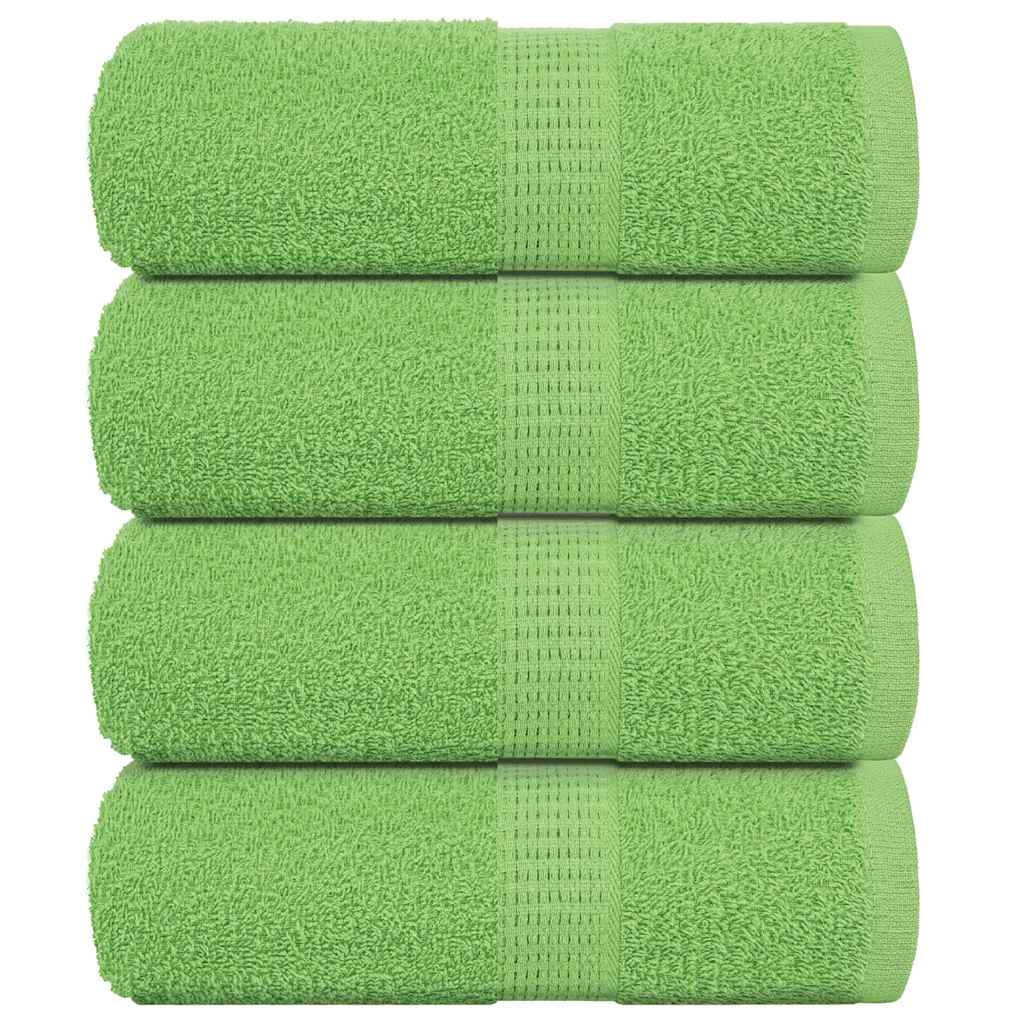 Guest Towels 4 pcs Apple Green 30x50 cm 360 gsm 100% Cotton