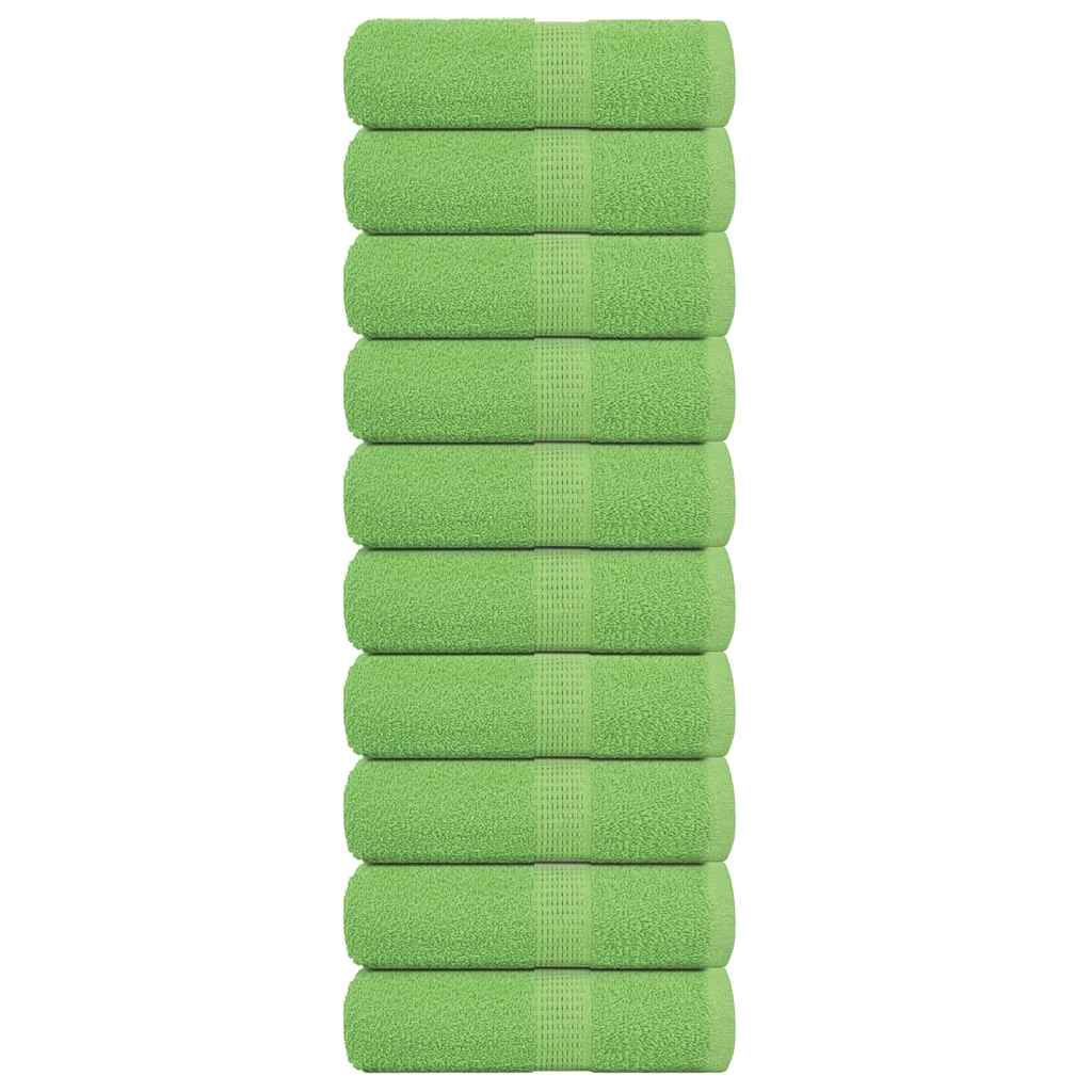 Guest Towels 10 pcs Apple Green 30x50 cm 360 gsm 100% Cotton