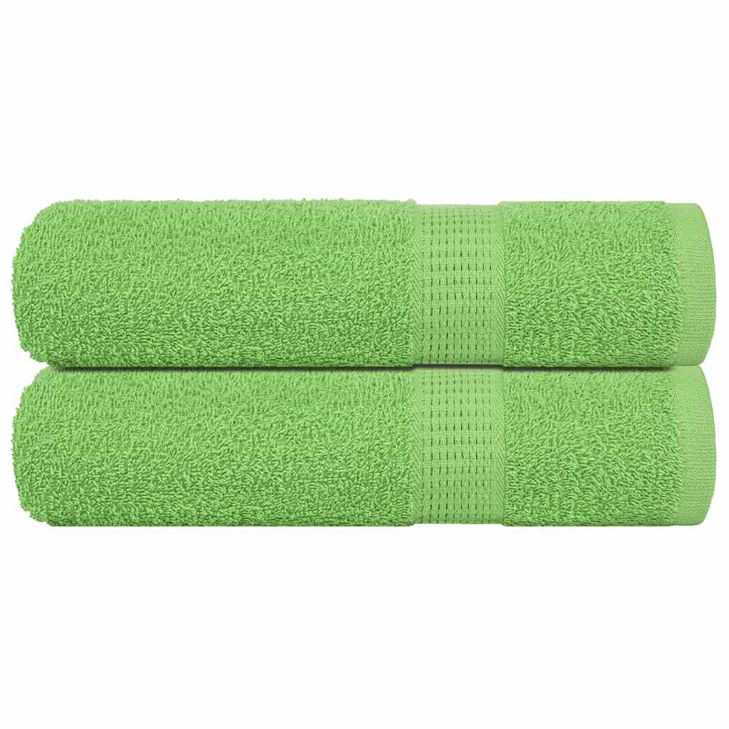 Hand Towels 2 pcs Apple Green 50x100 cm 360 gsm 100% Cotton