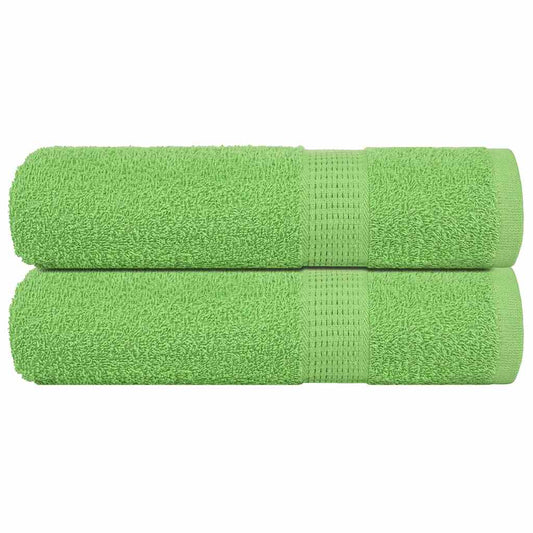 Hand Towels 2 pcs Apple Green 50x100 cm 360 gsm 100% Cotton