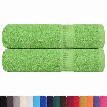 Hand Towels 2 pcs Apple Green 50x100 cm 360 gsm 100% Cotton