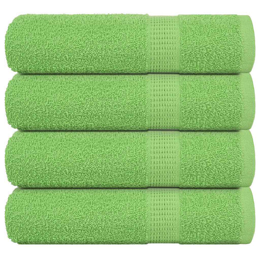 Hand Towels 4 pcs Apple Green 50x100 cm 360 gsm 100% Cotton