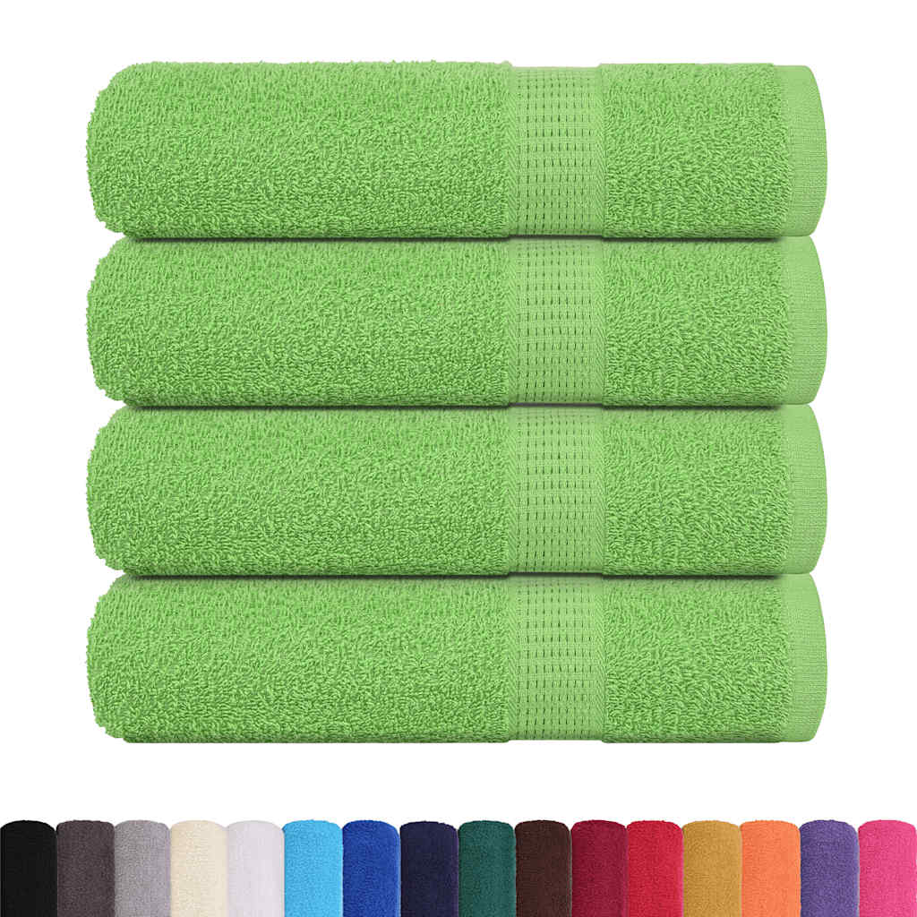 Hand Towels 4 pcs Apple Green 50x100 cm 360 gsm 100% Cotton