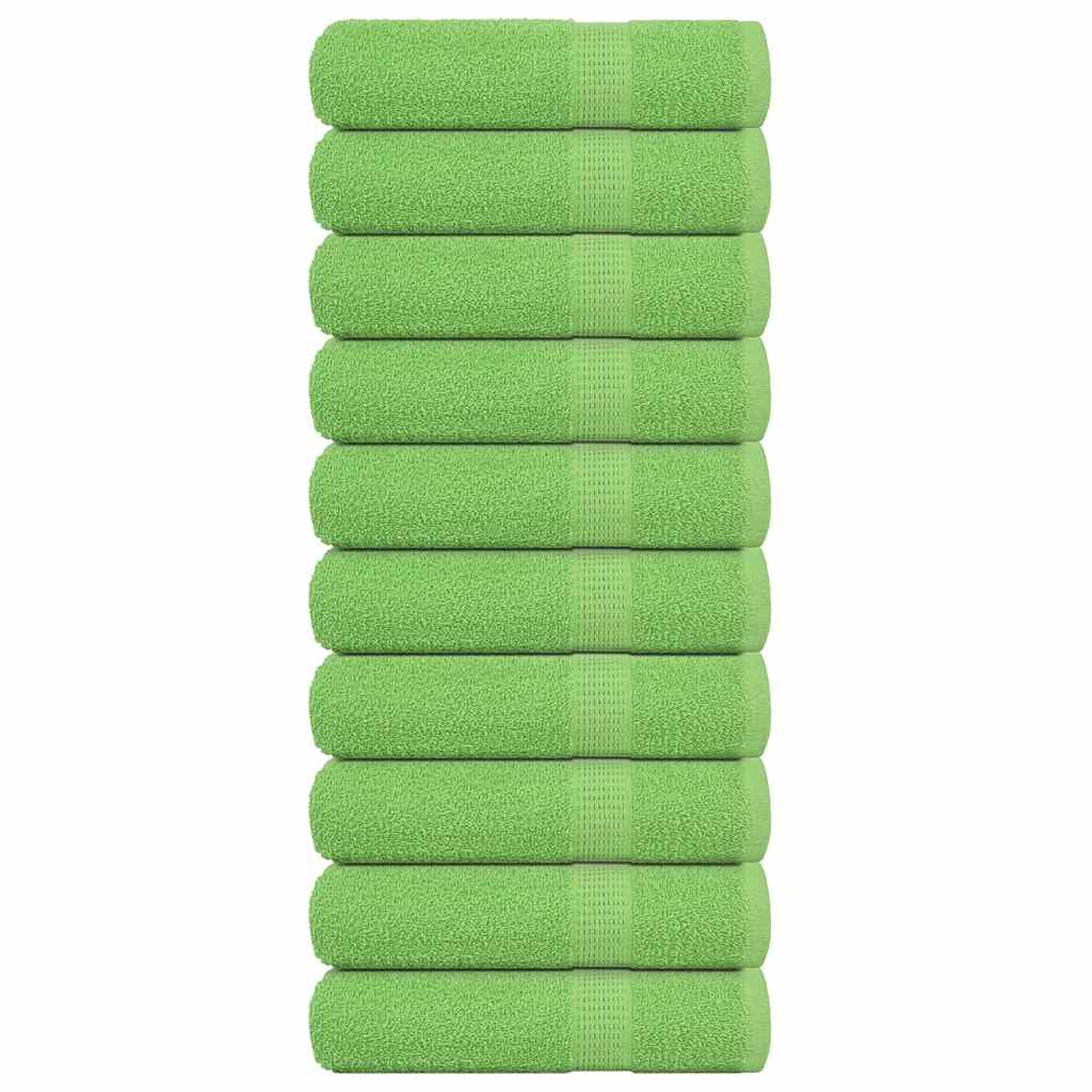 Shower Towels 10 pcs Apple Green 70x140 cm 360 gsm 100% Cotton