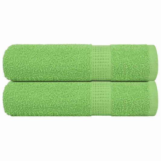 Bath Towels 2 pcs Apple Green 100x150 cm 360 gsm 100% Cotton