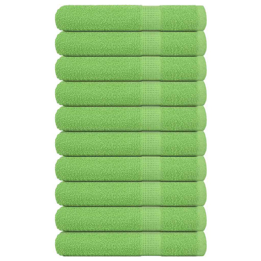 Sauna Towels 10 pcs Apple Green 80x200 cm 360 gsm 100% Cotton