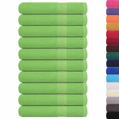 Sauna Towels 10 pcs Apple Green 80x200 cm 360 gsm 100% Cotton