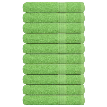 Towels 10 pcs Apple Green 100x200 cm 360 gsm 100% Cotton