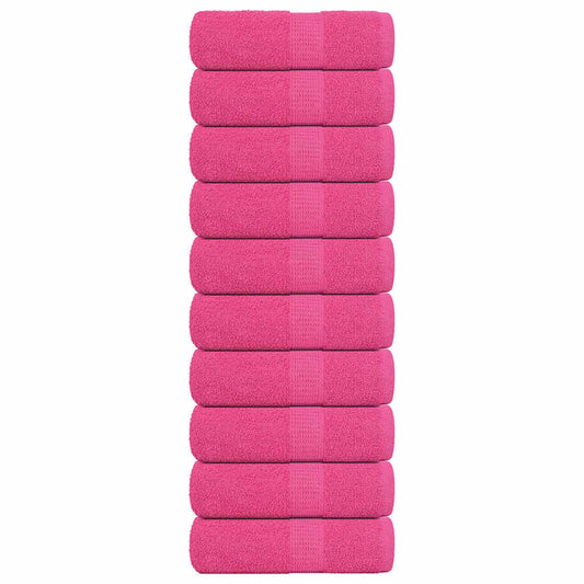 Soap Towels 10 pcs Pink 30x30 cm 360 gsm 100% Cotton