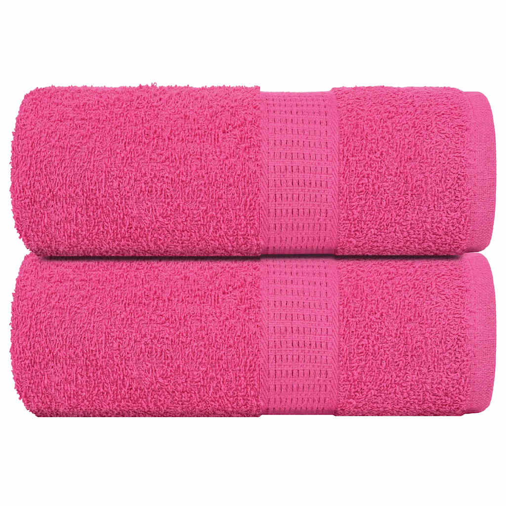 Guest Towels 2 pcs Pink 30x50 cm 360 gsm 100% Cotton