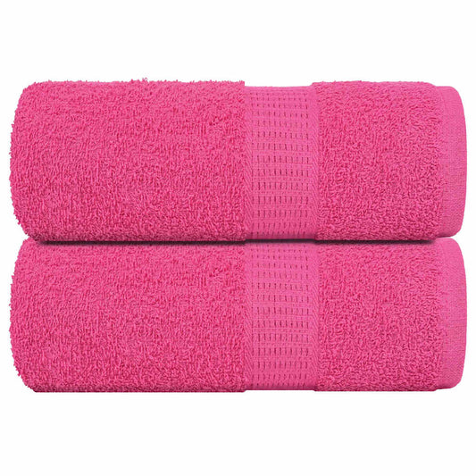 Guest Towels 2 pcs Pink 30x50 cm 360 gsm 100% Cotton