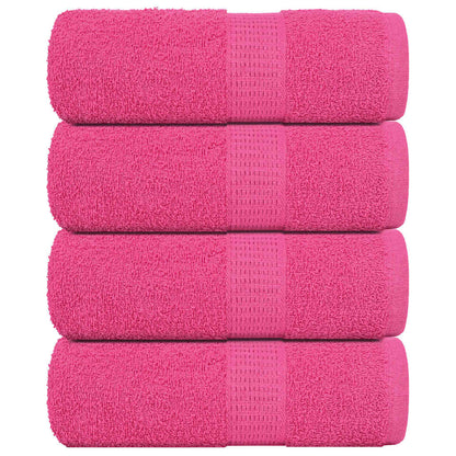 Guest Towels 4 pcs Pink 30x50 cm 360 gsm 100% Cotton