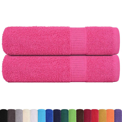 Shower Towels 2 pcs Pink 70x140 cm 360 gsm 100% Cotton