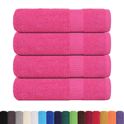 Shower Towels 4 pcs Pink 70x140 cm 360 gsm 100% Cotton